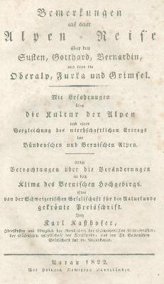 Bild Nr.1: 139-2183 Kasthofer,K.: (Verschiedene Länder - Geschichte, Alpen und Alpinismus)