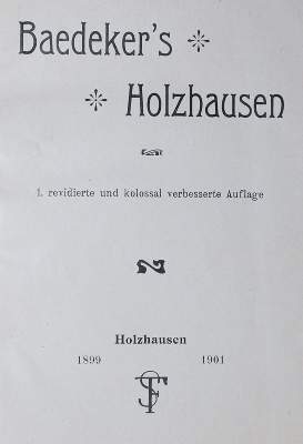 Bild Nr.1: 139-2213 Baedeker's Holzhausen.: (Verschiedene Länder - Geschichte, Baedeker)