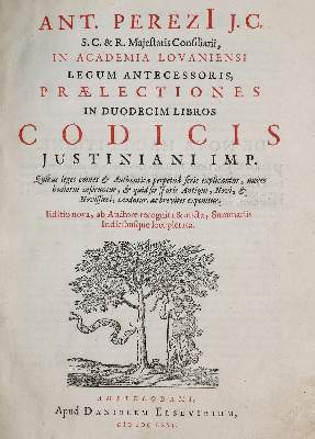 Bild Nr.1: 139-222 Perez,A.: (Alte Drucke, Handschriften und Theologie)