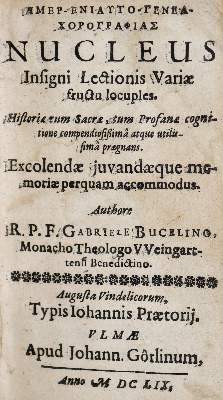 Bild Nr.1: 139-2222 Bucelin,G.: (Verschiedene Länder - Geschichte)