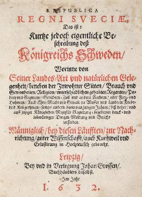 Bild Nr.1: 139-2291 Respublica Regni Sveciae,: (Verschiedene Länder - Geschichte, Schweden)