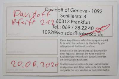 Bild Nr.2: 139-2389 Davidoff Pfeife: (Varia, Pfeifen)