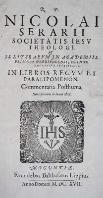 Bild Nr.1: 139-254 Serarius,N.: (Alte Drucke, Handschriften und Theologie)