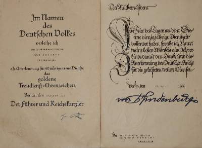 Bild Nr.1: 139-2541 Verleihungsurkunden.: (Militaria)