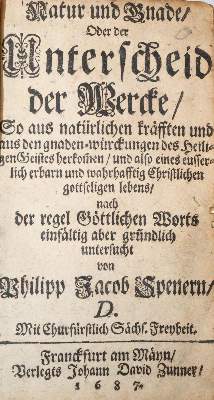 Bild Nr.2: 139-260 Spener,P.J.: (Alte Drucke, Handschriften und Theologie)