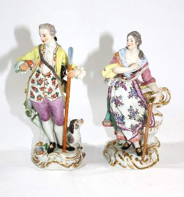 Bild Nr.1: 139-2645 Meissen Schäfer u. Schäferin.: (Porzellan u. Keramik, Meissen)