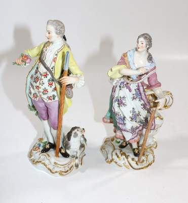 Bild Nr.4: 139-2645 Meissen Schäfer u. Schäferin.: (Porzellan u. Keramik, Meissen)