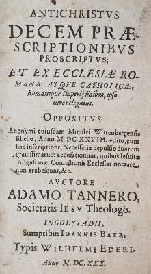 Bild Nr.1: 139-270 Tanner,A.: (Alte Drucke, Handschriften und Theologie)