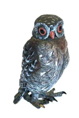 Bild Nr.1: 139-2715 Wiener Bronze Eule: (Skulpturen - Plastiken)