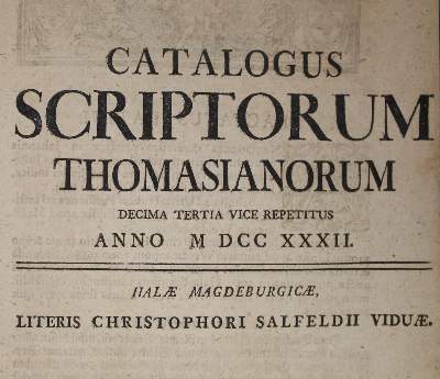 Bild Nr.1: 139-274 Thomasius,C.: (Alte Drucke, Handschriften und Theologie)