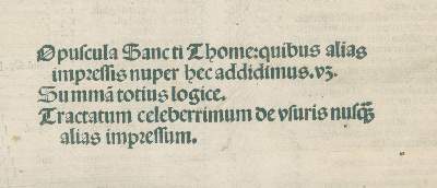 Bild Nr.1: 139-276 Thomas von Aquin.: (Alte Drucke, Handschriften und Theologie)
