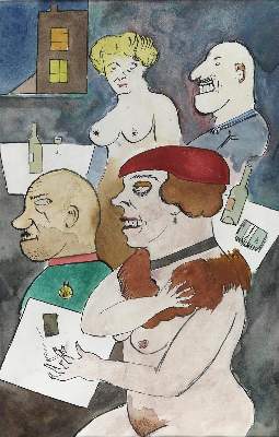 Bild Nr.1: 139-2828 Bordellszene: (Varia, Erotika - Galantes)