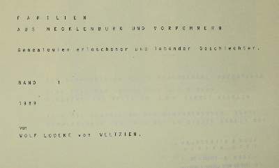 Bild Nr.3: 139-300 Weltzien,W.L.v.: (Genealogie und Heraldik)