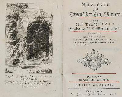Bild Nr.1: 139-329 (Starck,J.A.v.).: (Freimaurerei)