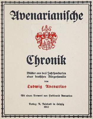 Bild Nr.1: 139-332 Avenarius,L.: (Genealogie und Heraldik)