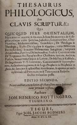 Bild Nr.1: 139-350 Hottinger,J.H.: (Judaica)