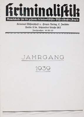 Bild Nr.1: 139-378 Kriminalistik.: (Juridica und Kriminologie)