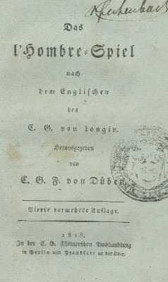 Bild Nr.1: 139-514 Düben C.G.F. v. (d.i.C.G.Flittner).: (Spiele)