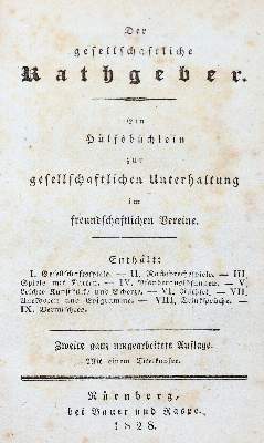 Bild Nr.2: 139-517 Gesellschaftliche Rathgeber, Der.: (Spiele)