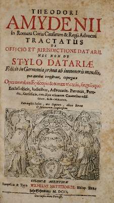 Bild Nr.1: 139-6 Ameydenus, Theodor.: (Alte Drucke, Handschriften und Theologie)