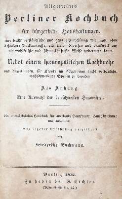 Bild Nr.1: 139-611 Suchmann,F.: (Küche und Haushalt, Kochbücher, Berlin)