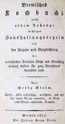 Bild Nr.1: 139-615 Gleim,B.: (Küche und Haushalt, Kochbücher, Bremen)