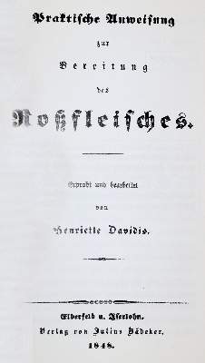Bild Nr.1: 139-616 Davidis,H.: (Küche und Haushalt, Kochbücher)