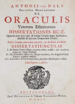 Bild Nr.1: 139-62 Dale,A.van.: (Alte Drucke, Handschriften und Theologie)