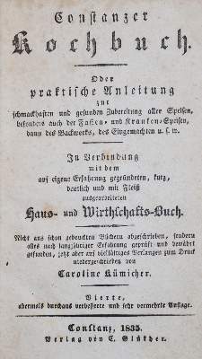 Bild Nr.1: 139-626 Kümicher,C.: (Küche und Haushalt, Kochbücher, Konstanz)