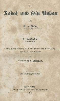 Bild Nr.2: 139-665 Babo, A. v. u. F. Hoffacker.: (Land- und Forstwirtschaft, Landwirtschaft, Tabak)