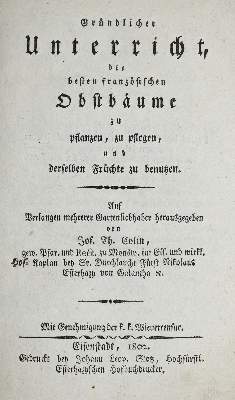 Bild Nr.1: 139-668 Colin,J.T.: (Land- und Forstwirtschaft, Obstbau)