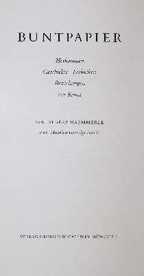 Bild Nr.1: 139-806 Haemmerle,A.: (Buntpapier)