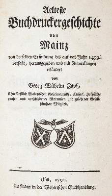 Bild Nr.1: 139-809 Zapf,G.W.: (Druckkunst)