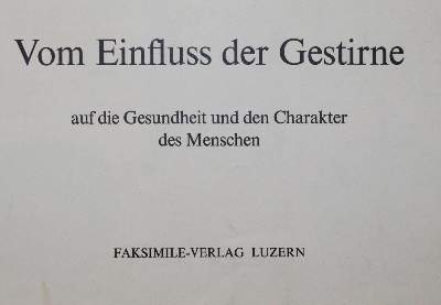 Bild Nr.1: 139-839 Vom Einfluss der Gestirne,: (Faksimile)