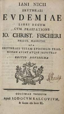 Bild Nr.1: 139-85 Erythreaus,J.N. (d.i. G.V.Rossi).: (Alte Drucke, Handschriften und Theologie)