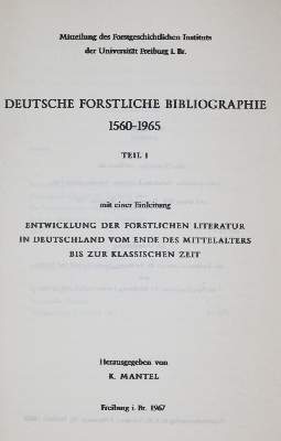Bild Nr.1: 139-851 Mantel,K. (Hrsg.).: (Land- und Forstwirtschaft)