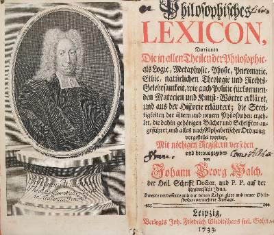 Bild Nr.1: 139-864 Walch,J.G.: (Lexika - Wörterbücher - Sprachwissenschaften)