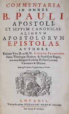 Bild Nr.1: 139-99 Froidmont,L.: (Alte Drucke, Handschriften und Theologie)