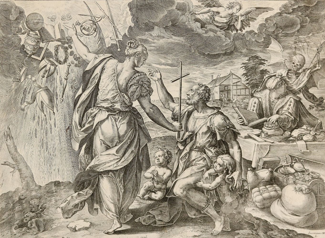 Große Abbildung Nr.1: 140-1012 Wierix, Hieronymus: (Totentanz)