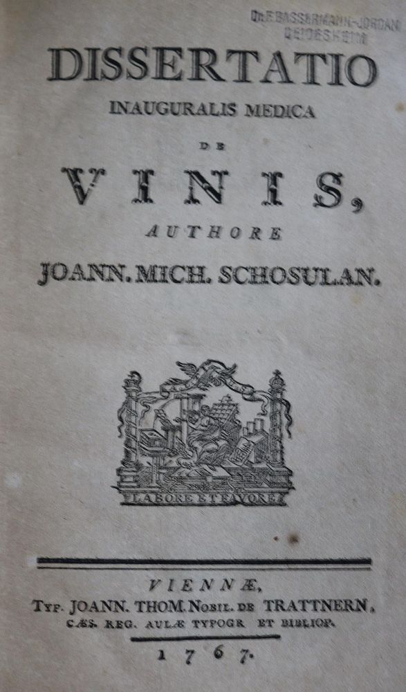 Große Abbildung Nr.1: 140-1044 Schosulan,J.M.: (Küche und Haushalt, Getränke, Wein)