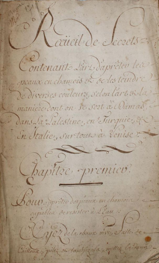 Große Abbildung Nr.1: 140-1047 Recueil de Secrets.: (Küche und Haushalt, Haushalt, Handschriften)