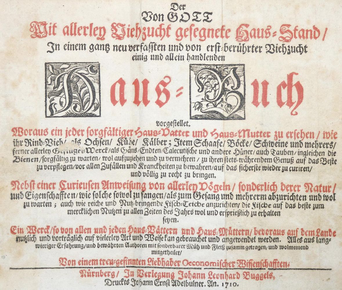 Große Abbildung Nr.1: 140-1048 Haus-Buch, Der von Gott,: (Küche und Haushalt, Haushalt)