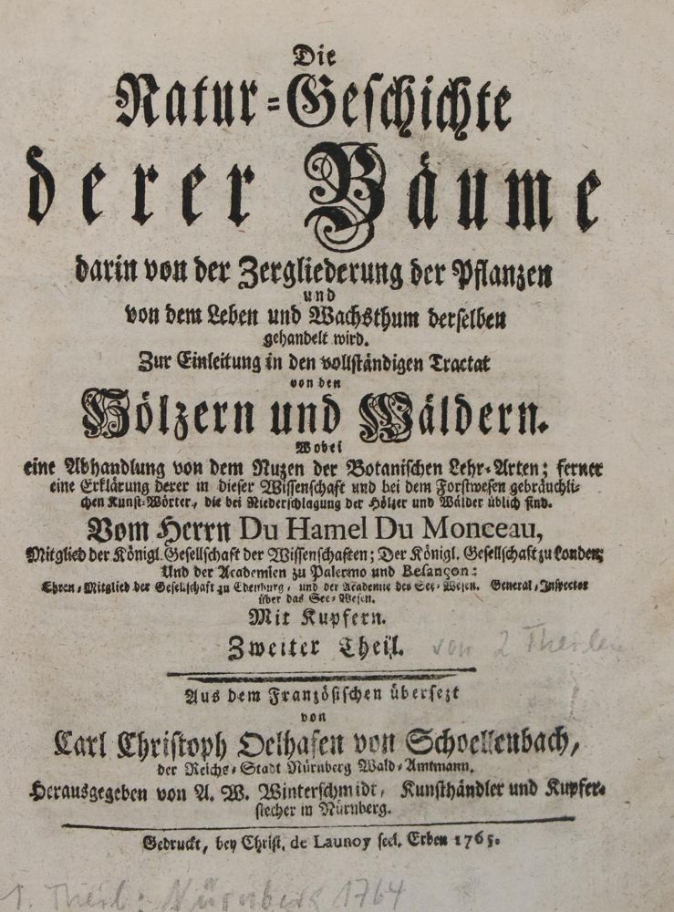 Große Abbildung Nr.1: 140-1062 Duhamel du Monceau,H.L.: (Land- und Forstwirtschaft, Forstwirtschaft)