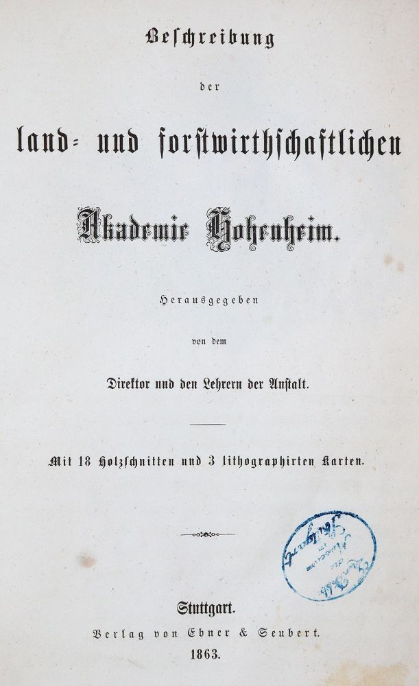 Große Abbildung Nr.3: 140-1071 Beschreibung: (Land- und Forstwirtschaft, Hohenheim)