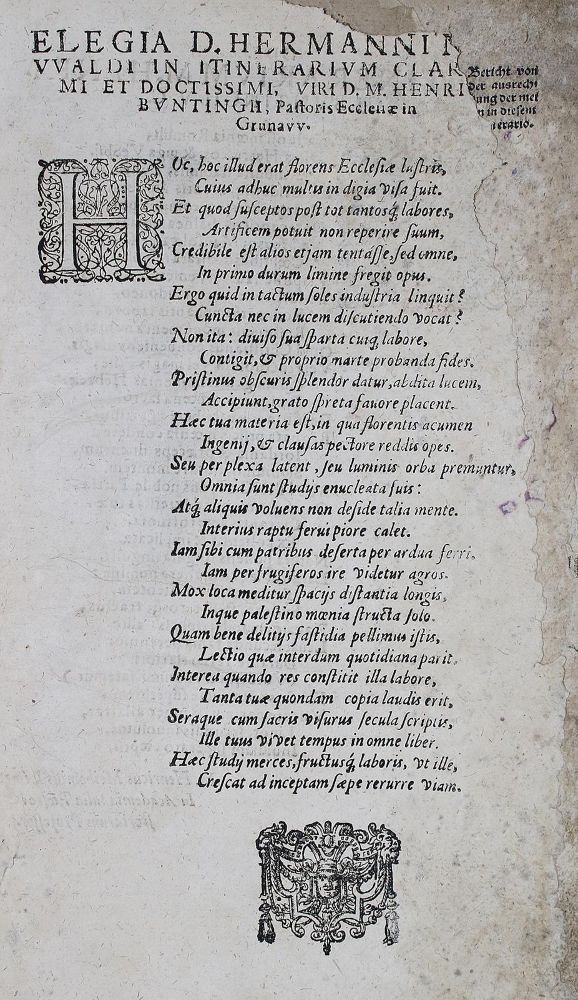 Große Abbildung Nr.1: 140-108 Bünting,H.: (Alte Drucke, Handschriften und Theologie)