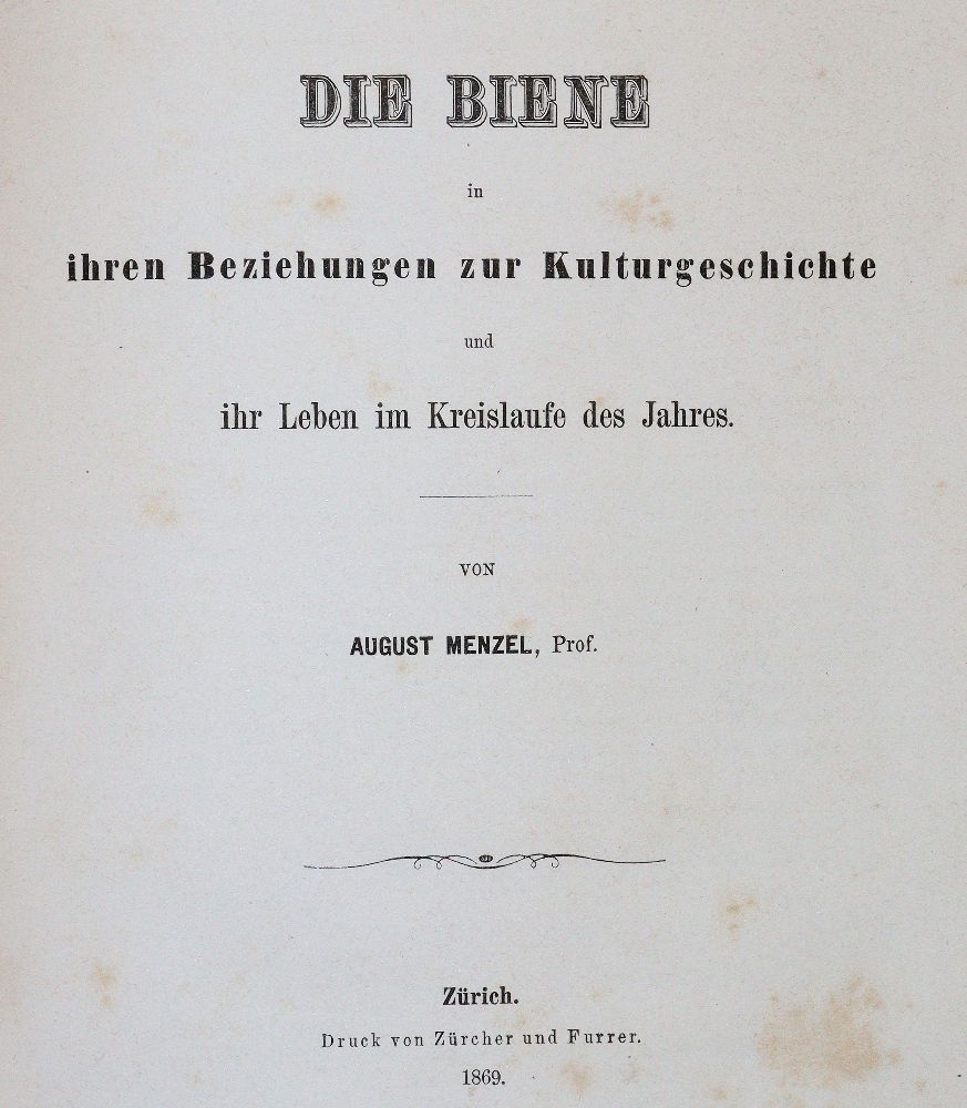 Große Abbildung Nr.1: 140-1084 Menzel,A.: (Land- und Forstwirtschaft, Tierhaltung, Imkerei)