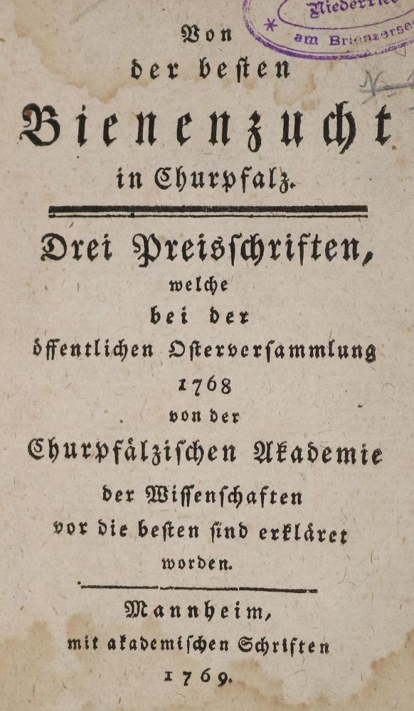 Große Abbildung Nr.1: 140-1087 (Riem,J.).: (Land- und Forstwirtschaft, Tierhaltung, Imkerei)