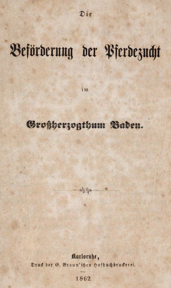 Große Abbildung Nr.1: 140-1090 Beförderung der Pferdezucht, Die,: (Land- und Forstwirtschaft, Tierhaltung, Pferde)