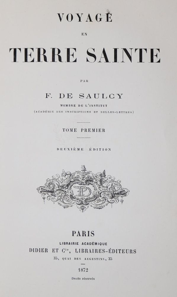 Große Abbildung Nr.1: 140-1100 Saulcy,F.de.: (Archäologie)