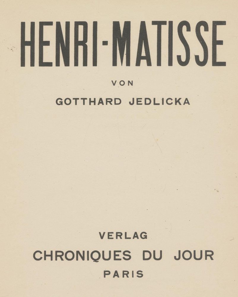 Große Abbildung Nr.1: 140-1149 Jedlicka,G.: (Matisse)